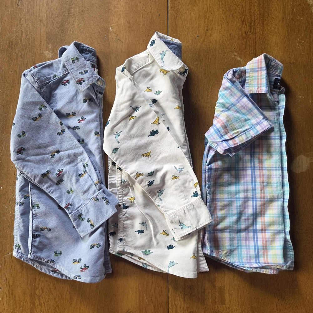 Carter's Boys' Patterned Shirt Set - Blue, White, Multicolor